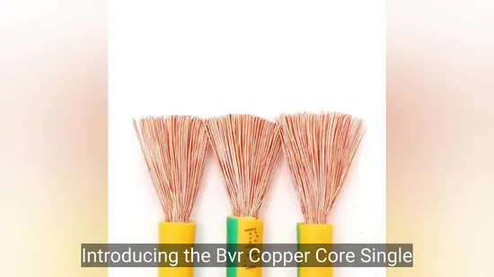 Bvr Copper Core Single and 4 Core Stranded Aluminum Insulated Soft Wire PVC Encased 100m MOQ Bare Electrical Wires 